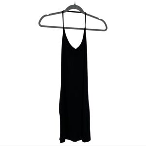 Black Cider Women's Knit Halter Neck Solid Mini Dress